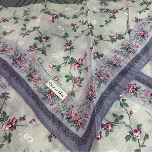 Christian Dior Floral Mini Scarf